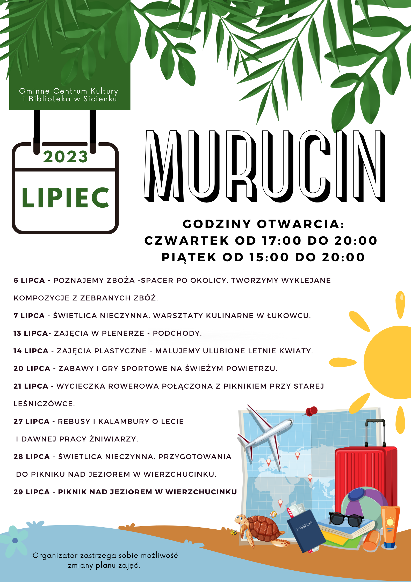 Plan pracy - lipiec 2023 Murucin
