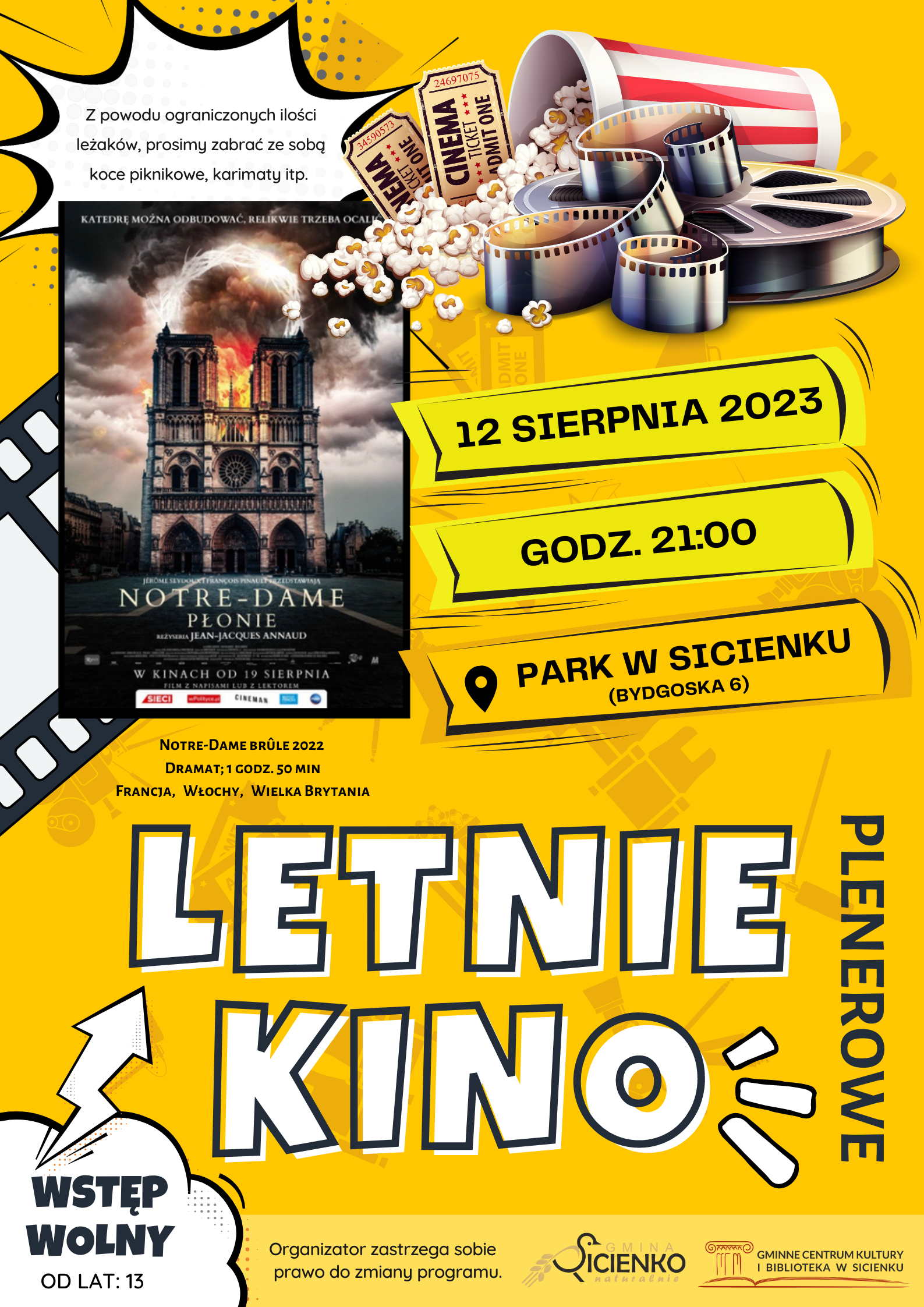 Plakat - Letnie kino plenerowe Plakat - Letnie kino plenerowe