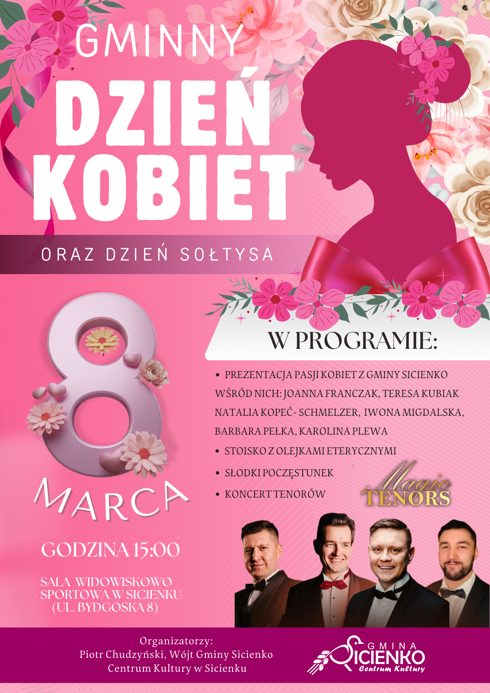 Plakat - Gminny Dzień Kobiet oraz Dzień Sołtysa 