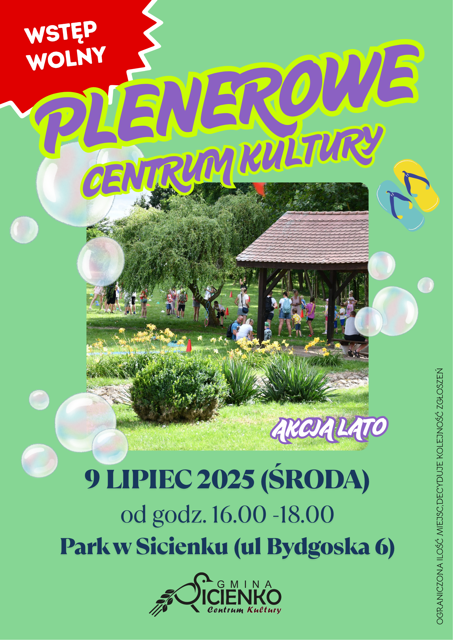 Plakat - Plenerowe Centrum Kultury w Sicienku